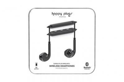 HAPPY PLUGS Ecouteurs bluetooth ""wireless ii"" avec microphone, noir