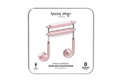 HAPPY PLUGS Ecouteurs bluetooth ""wireless ii"" avec microphone, or rose