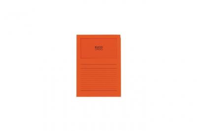 ELCO  100 Pochettes Coins avec Fen&ecirc;tre 22 x 31 Papier FSC 120G Orange