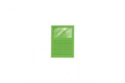 ELCO  - Pochette Coin En Papier Avec Fenetre Vert Intense - Boite De 100 