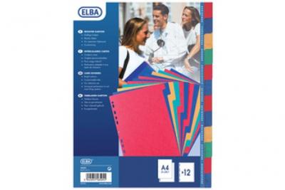 ELBA Jeu d'intercalaires en carte lustr&eacute;e  24x30 cm, 6 positions 