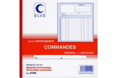 ELVE Manifold Commandes 210 x 140 mm 50 feuillets tripl