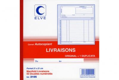 ELVE  Lot de 3 Manifolds Livraison 140 x 210 mm 50 pages tripli