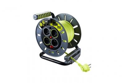  MASTERPLUG Enrouleur de bricolage 20 m H05VV-F 3G1,5 avec disjoncteur thermique