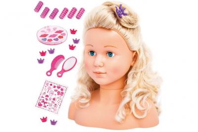 BAYER  Ensemble de t&ecirc;te &agrave; coiffer de poup&eacute;e Super Model 27 cm 90005AB