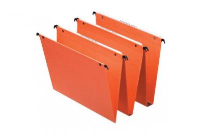 ESSELTE   dossiers suspendus dual, fond : v, orange noir