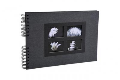 EXACOMPTA Album Photos &Agrave; Spirales 50 Pges Noires Passion 32x22cm Rouge