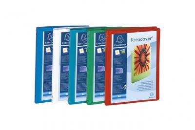 EXACOMPTA Classeur  Kreacover 4 annx en D 32x25cm polypro Opaque Dos 20mm Coloris assortis