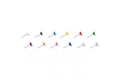 EXACOMPTA Epingles &agrave; t&ecirc;te plate - Diam&egrave;tre 5mm - coloris cristal - boite 100