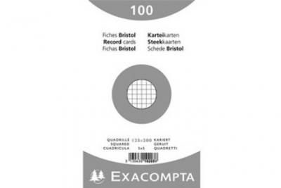 EXACOMPTA Fiche Bristol Blanche 5x5 170x220 Perforee - Paquet De 50