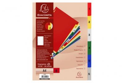 EXACOMPTA Intercalaires  Polypro 12 positions A4