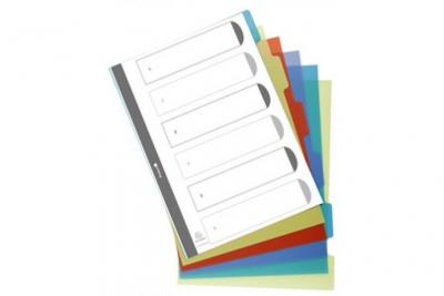 EXACOMPTA   intercalaires en plastique, uni, a4, 12 touches noir