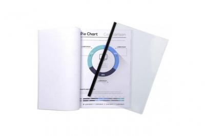 EXACOMPTA   plat de couverture, pvc, a4, transparent noir