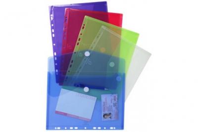 EXACOMPTA Sach. 5 poch. enveloppes perf. A4 PP Ass