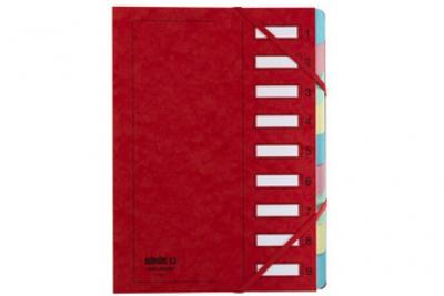 EXTENDOS Trieur  237 Mon Dossier - 9 compartiments - carte forte vernie - rouge