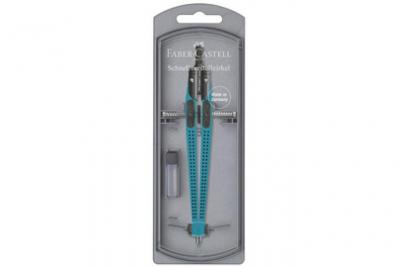 FABER CASTELL FABER-CASTELL Compas &agrave; r&eacute;glage instantan&eacute; GRIP 2001, argent - Lot de 2