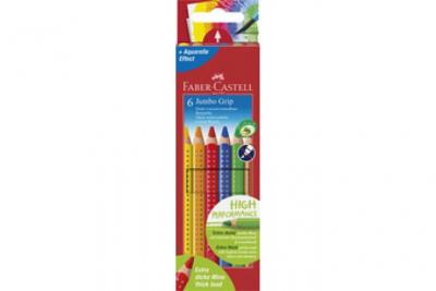 FABER CASTELL Faber-Castell - Crayons de couleur JUMBO GRIP, &eacute;tui en carton de 6