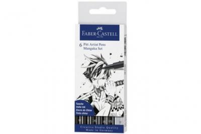 FABER CASTELL Set de 6 Feutres Faber-Castell Pitt Artist Pens Mangaka