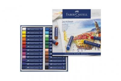 FABER CASTELL Coffret cartonn&eacute; 12 pastels &agrave; l&rsquo;huile Faber-Castell Goldfaber