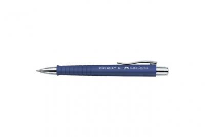 MANUTAN FABER-CASTELL Stylo &agrave; bille r&eacute;tractable POLY BALL, noir - Lot de 4