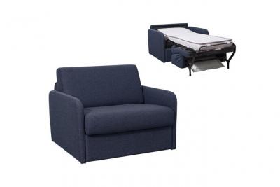 VENTE UNIQUE Fauteuil convertible express en tissu NADOA - Couchage 70cm - Bleu