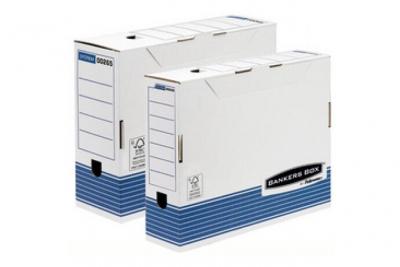 FELLOWES  10 x bo&icirc;te d'archives R-Kive PRIMA blanc/bleu Dos de 80 mm
