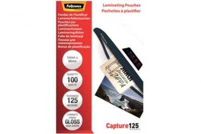 Fellowes fellowes pochette &agrave; plastifier, 54 x 86 mm, 250 microns noir