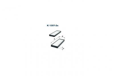 FILTRON Filtre d'habitacle (filtre &agrave; pollen)  K1357-2x