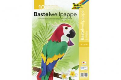 FOLIA PAPER Folia Carton Ondul&eacute; Ft 25 X 35 Cm, 10 Couleurs Assorties 1 Unit&eacute;(S)