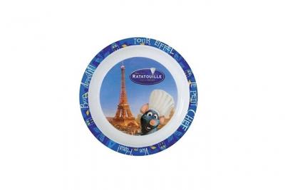 FUN HOUSE  005201 ratatouille assiette micro-ondable pour enfant polypropyl&egrave;ne rouge 22 x 22 x 1 cm 