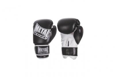 METAL BOXE  MB200 Gants de boxe, Mixte Enfant, Noir 10 oz