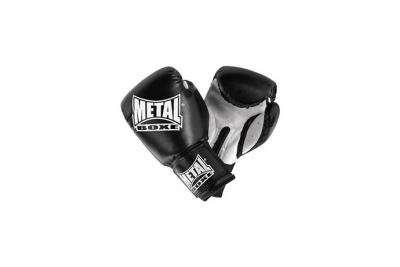 METAL BOXE  Mixte Initiation Gants de boxe, Noir, 6 oz EU