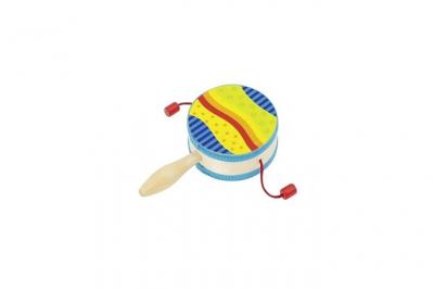 GOKI  Tambour de mendiant Arc en ciel - Peau naturelle - &Oslash;10cm - Bois
