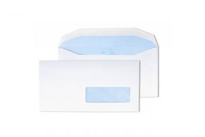 GPV Boite de 1000 enveloppes patte trap&egrave;ze blanches C6/C5 115x229 80 g/m&sup2; fen&ecirc;tre 45x100 gomm&eacute;es