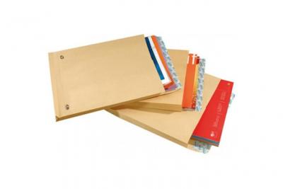 GPV  Pochettes &Agrave; Soufflets 9cm 280 X 410 Mm Kraft Arm&eacute; Marron Lot De 50