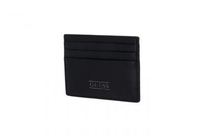 GUESS Porte-cartes cuir noir -  Noir