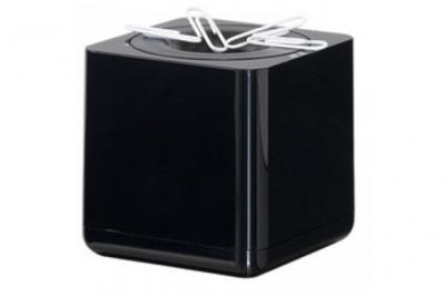 HAN  Distributeur De Trombones Iline En Abs - Carr&eacute; 7 Cm Coloris Chrom&eacute;