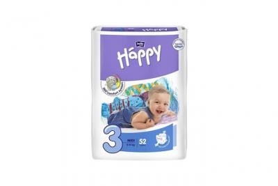 HAPPY Bella Baby  Couches Midi taille 3 (5-9kg)52 pi&egrave;ces (52)