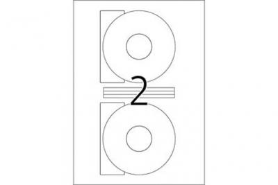 HERMA  Cd-labels White Opaque 116 25 Sheets Din A4 50 Units Blanc