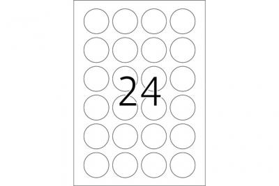 HERMA  etiq. Rondes amov. 40mm 100f. Din a4 2400 pi&egrave;ces 4476 DFX-164117