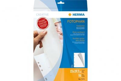 HERMA  Feuillets Carton,230 X 297mm,Blanc,Contenu:10 Feuilles
