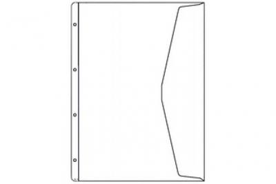 HETZEL  226784 pack de 5 chemises a rabat taille a4+ transparent