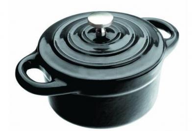 IBILI  725910N Mini Cocotte Rond Noir 10x4,5 cm