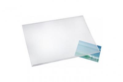 LAUFER Rillstab Sous-main DURELLA TRANSPARENT, mat - Lot de 2 Noir