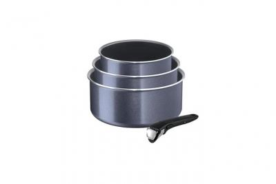 TEFAL Lot de 3 casseroles &Oslash; 16/18/20 cm + 1 poign&eacute;e INGENIO ELEGANCE
