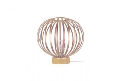 TOSEL LAM.DAVOS - Lampe a poser globe m&eacute;tal naturel et or