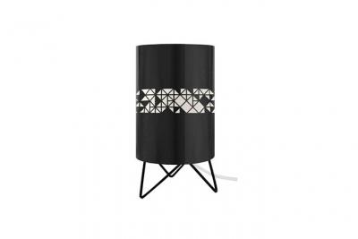 TOSEL Lampe a poser ikate carr&eacute;s 27 cm 20 w &eacute;quivalent a 75 w noir