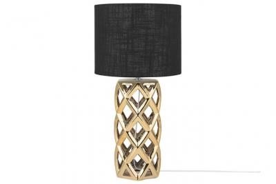 BELIANI   Lampe &agrave; poser dor&eacute;e SELJA - noir