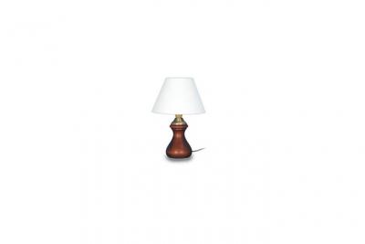 TOSEL BOIS MARNIE - Lampe de chevet colonne bois fonc&eacute;