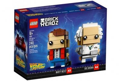 Lego 41611 brickheadz back to the future - marty mcfly et doc brown